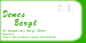 denes bergl business card